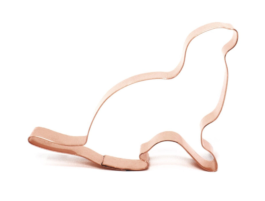 Copper North American River Otter Cookie Cutter -  4.25 x 3 Inches, Made in USA