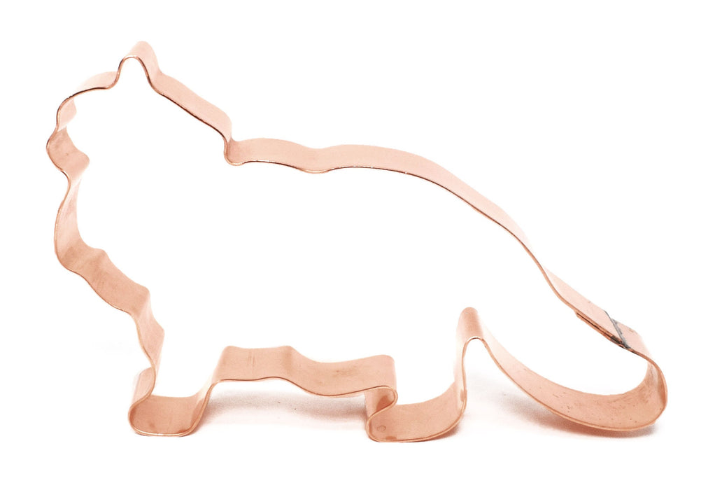 Copper Siberian Cat Cookie Cutter - Cat Cookie Cutter, 4.75 x 3 inches, Made in USA