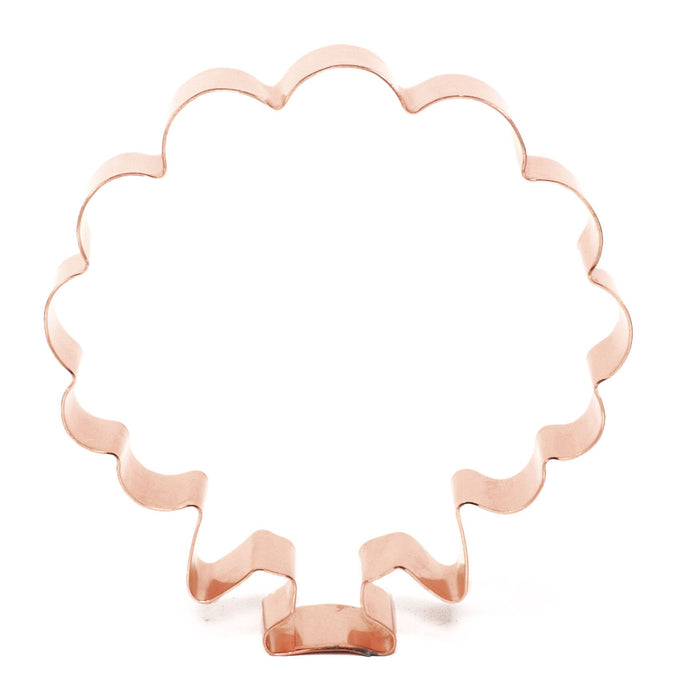 4 Inch Copper Fantail Turkey Cookie Cutter - Thanksgiving Cookie Cutter, Made in USA