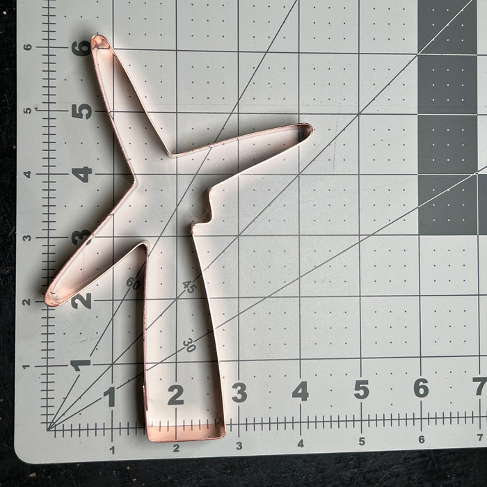 Copper Wind Turbine Cookie Cutter, 6 x 4.5 inches, Made in USA