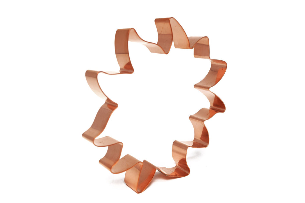 5 inch Copper Sunflower Cookie Cutter - Flower Cookie Cutter, Made in USA