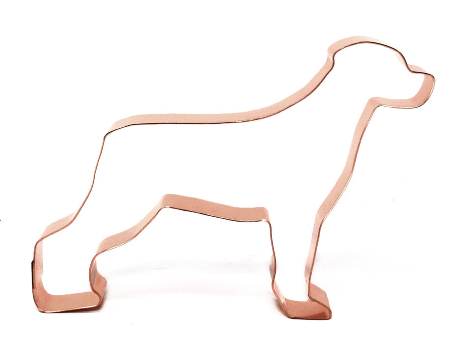 Copper Rottweiler Cookie Cutter, Dog Cookie Cutter, 4.5 x 4 inches, Made in USA