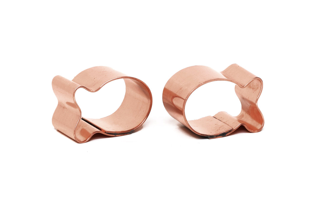 Solid Copper Goldfish Cookie Cutters – Fish Shape, USA Made (1 x 0.75 inches)