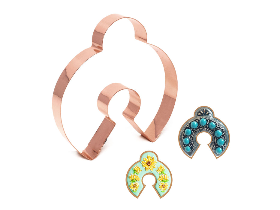Copper Squash Blossom Cookie Cutter, 4.75 x 4.5 inches, Made in USA