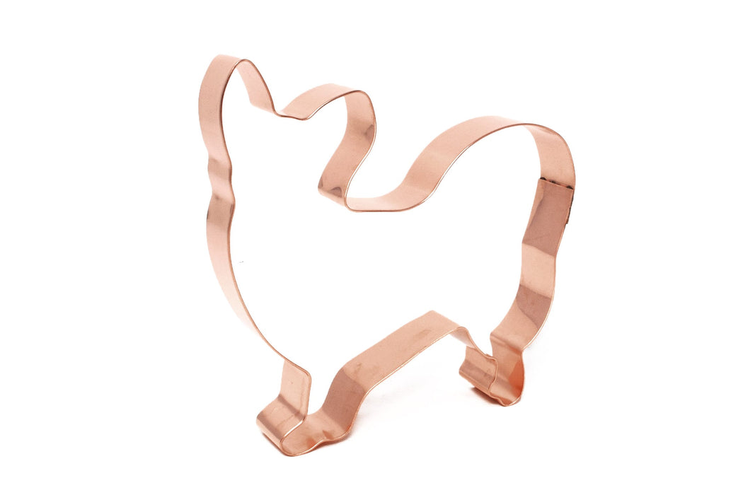 Copper Papillon Dog Cookie Cutter, 4.25 x 4 inches, Made in USA