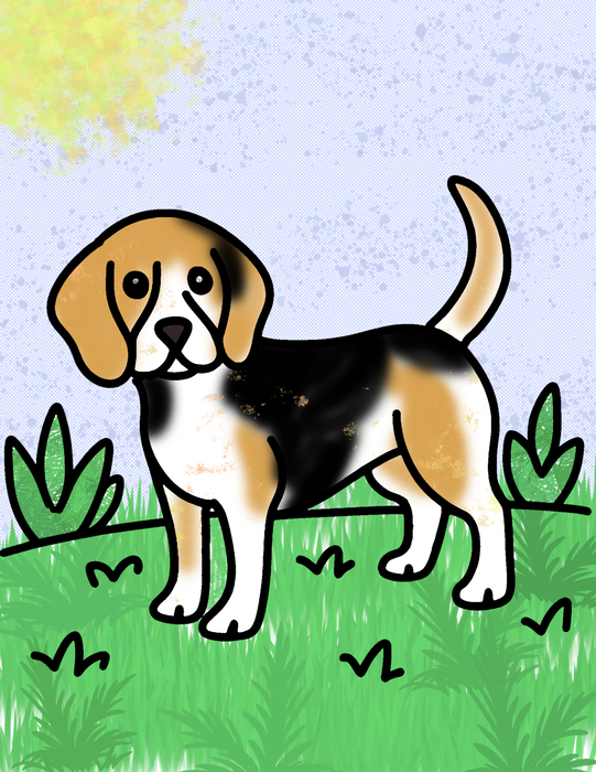 Free Beagle Coloring Page – Downloadable PNG