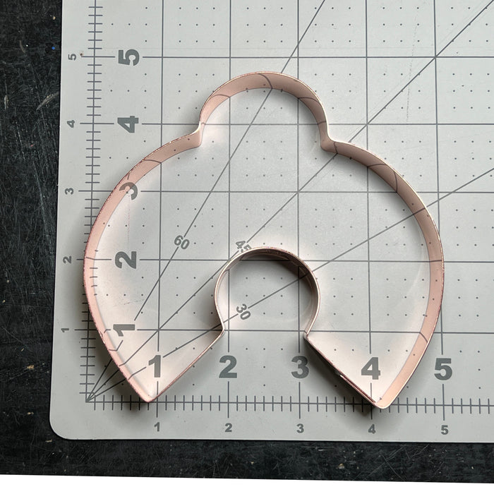 Copper Squash Blossom Cookie Cutter, 4.75 x 4.5 inches, Made in USA