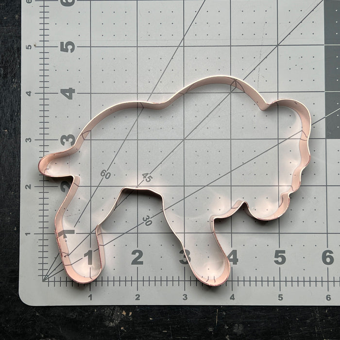 Large Copper Buffalo Cookie Cutter - Bison Design (5.5 x 4.25 inches) - Made in USA