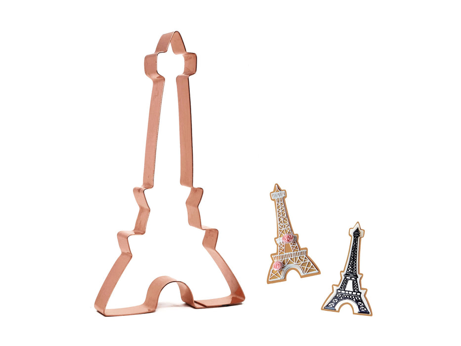 Copper Eiffel Tower Cookie Cutter - World Travel Design (6 x 3.25 inches) - Made in USA