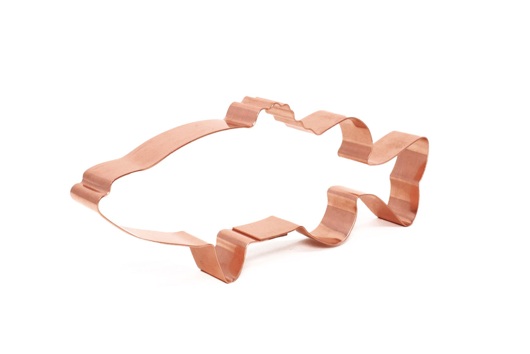 Copper Large Mouth Bass Cookie Cutter – Fish Silhouette (6.75 x 2.5 inches)