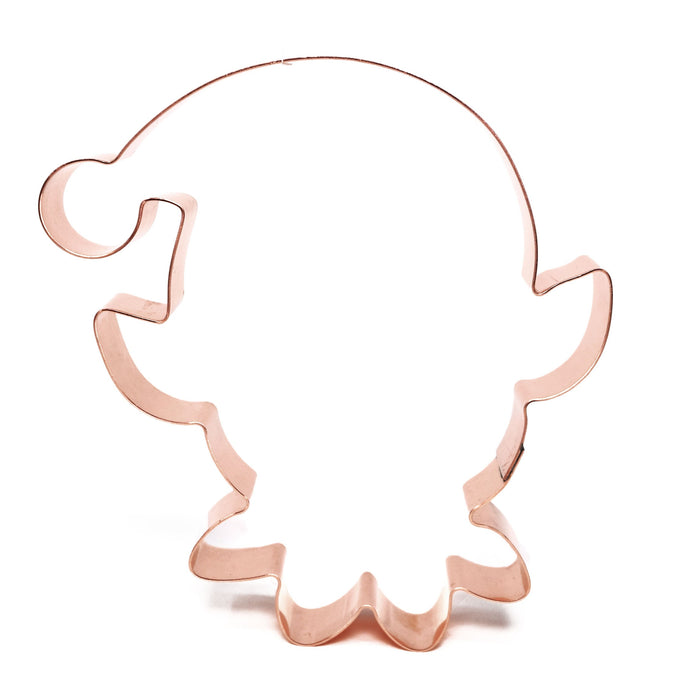 Copper Elf Cookie Cutter - Christmas Cookie Cutter, 4.5 x 4 Inches, Made in USA