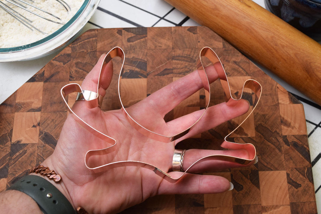 Copper Deer Antlers Cookie Cutter - Reindeer Antler Cookie Cutter, 5.75 x 4.5 Inches, Made in USA