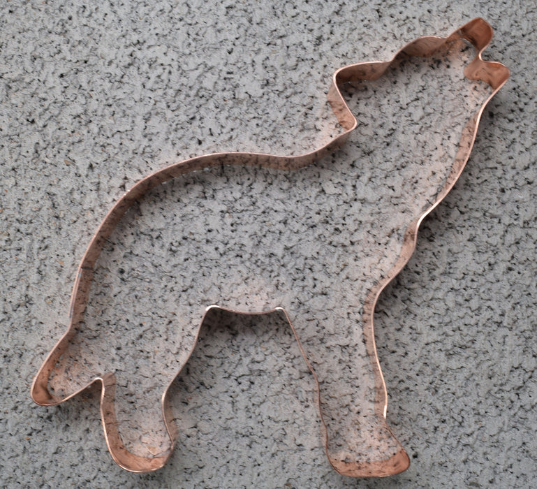Big Copper Wolf Cookie Cutter - Animal Cookie Cutter, 5.5 x 6 inches Made in USA