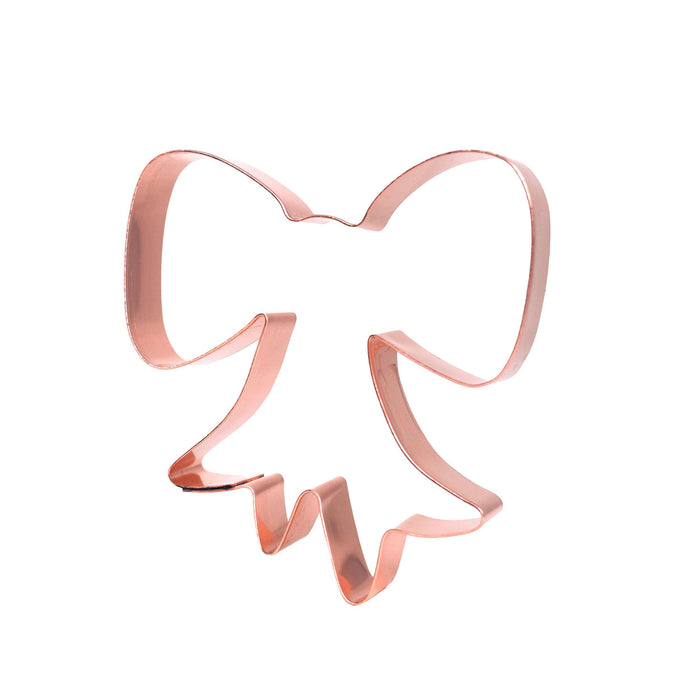 Copper Small Bow Cookie Cutter - Christmas Design (3.5 x 3.25 inches) - Made in USA