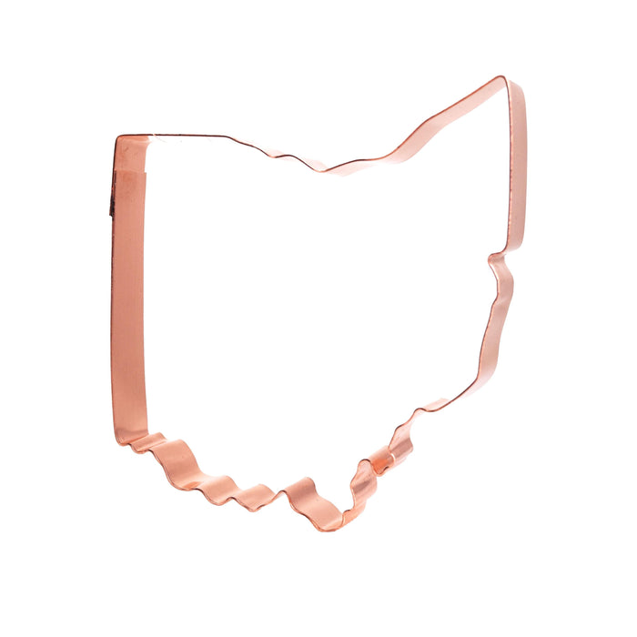 Copper Ohio Cookie Cutter - Buckeye State Cookie Cutter,  Made in USA