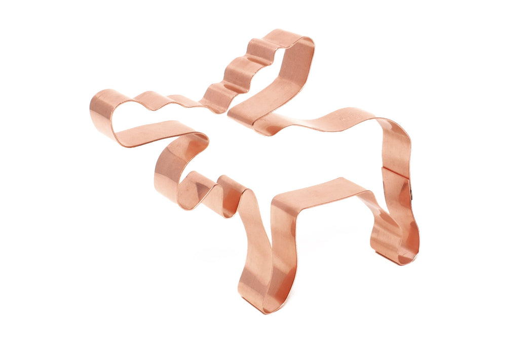Copper Moose Cookie Cutter - Animal Design (5 x 4 inches) - Made in USA