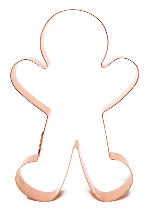Copper Gingerbread Man Cookie Cutter - Christmas Cookie Cutter, 5.5 x 4 Inches, Made in USA