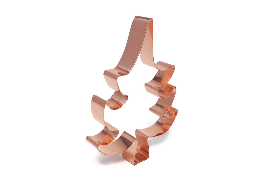 Copper Christmas Tree Cookie Cutter, 5.5 x 4 inches, Made in USA