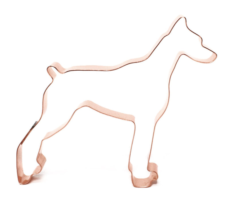 Copper Doberman Pinscher Cookie Cutter - Dog Cookie Cutter, 4.5 inches, Made in USA