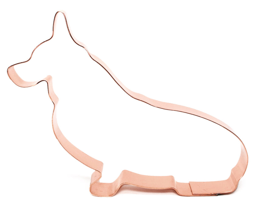 Copper Corgi Dog Cookie Cutter, 5 x 4 inches, Made in USA