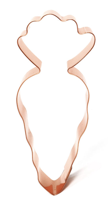 Copper Carrot Cookie Cutter, Vegetable Design 5 x 2 inches, Made in USA