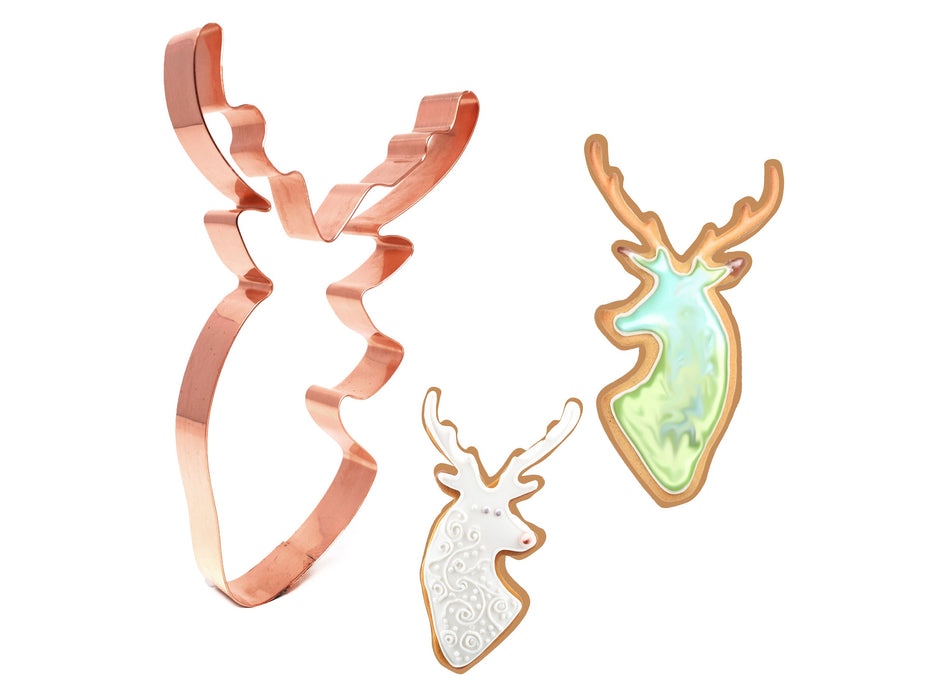 Big Copper Trophy Buck Cookie Cutter - Deer Hunter Design (6 x 4 inches) - Made in USA