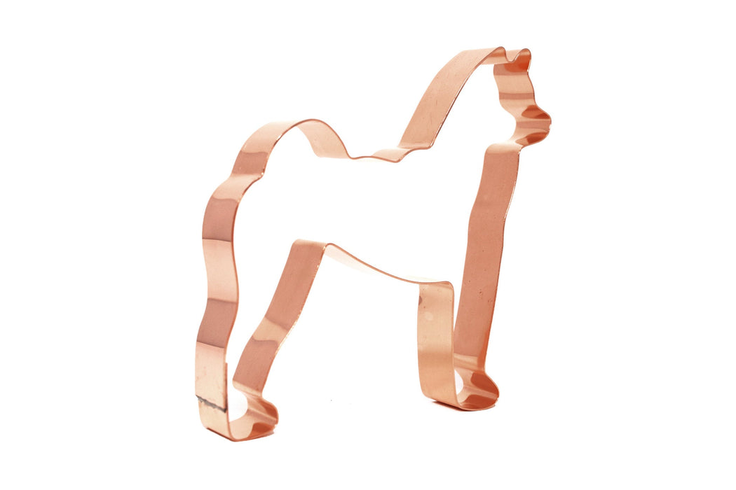 Copper Shiba Inu Cookie Cutter - Dog Breed Cookie Cutter, 4.75 x 4.5 Inches, Made in USA