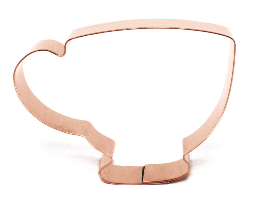 Copper Tea Cup Cookie Cutter, Food Cookie Cutter, 3.5 x 2.5 inches, Made in USA