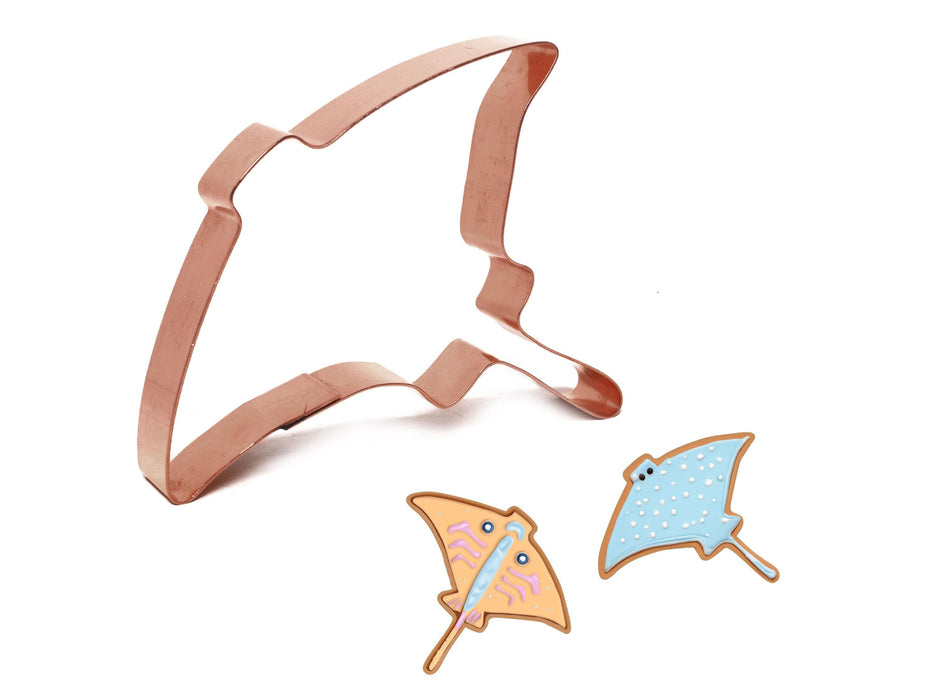 Copper Stingray Cookie Cutter - Fish Cookie Cutter (4.5 x 3.75 inches) - Made in USA