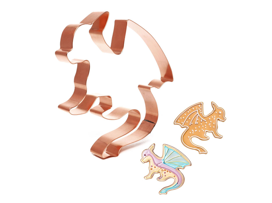Copper Dragon Cookie Cutter - Mythical Creature Cookie Cutter, 4.5 x 4.75 Inches, Made in USA