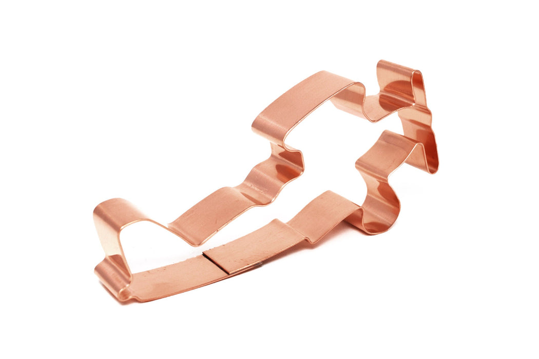 Copper Biplane Cookie Cutter, Airplane Cookie Cutter, 5 x 2.25 inches, Made in USA
