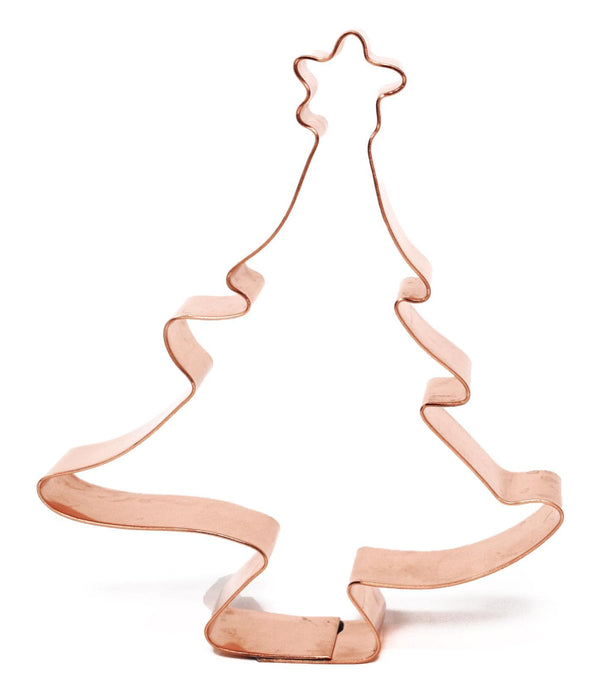 Copper Christmas Tree Cookie Cutter - Holiday Design (5.5 x 4.75 inches) - Made in USA