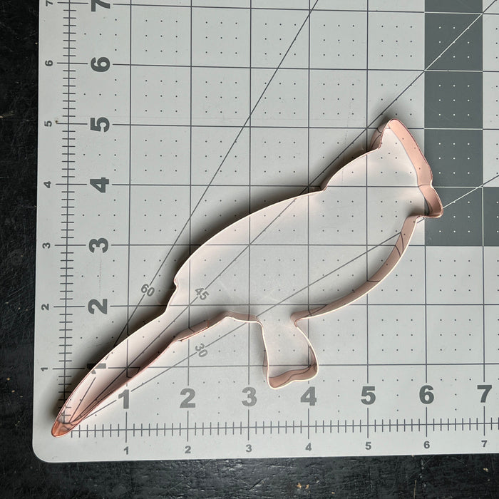 Large Copper Cardinal Cookie Cutter - Bird Cookie Cutter, 6 x 5 inches, Made in USA