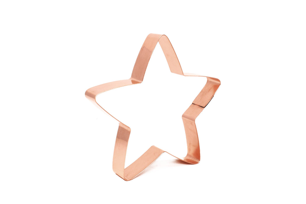 Copper Star Cookie Cutter, 4.5 inches, Made in USA