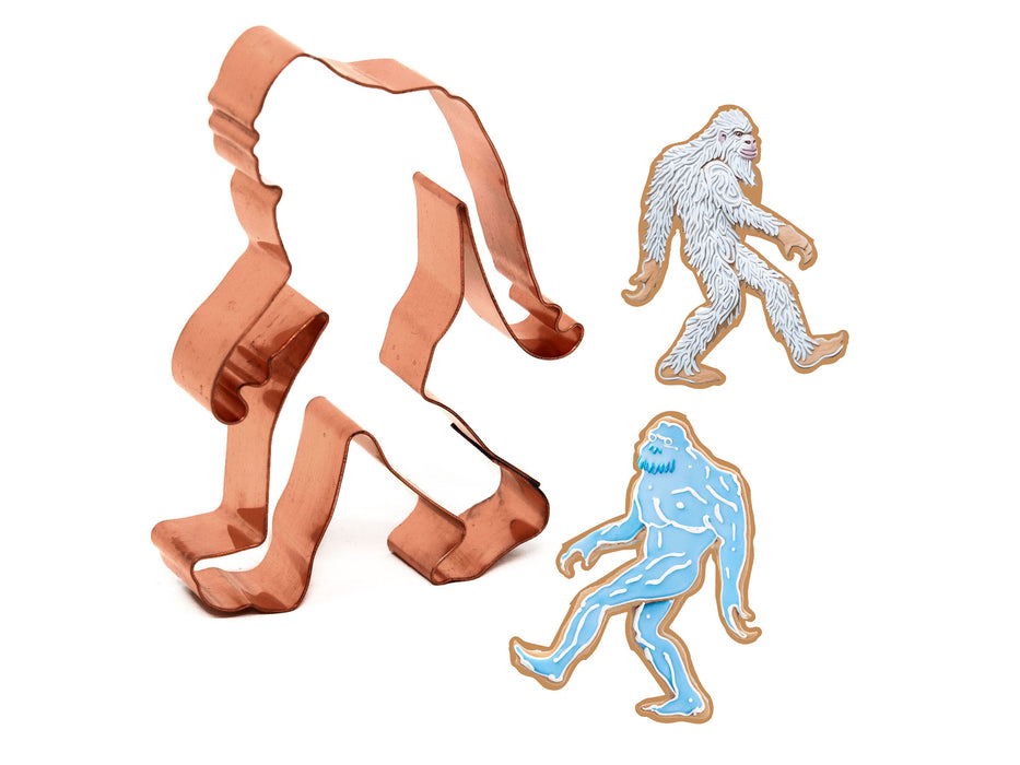Copper Sasquatch Cookie Cutter - Bigfoot Design (4 x 2.75 inches) - Made in USA