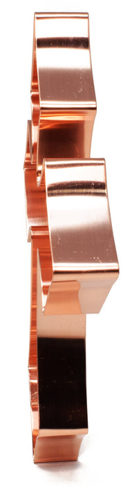 Big Copper Cross Cookie Cutter - Simple Pointed Cross Cookie Cutter, 7 inches tall, Made in USA