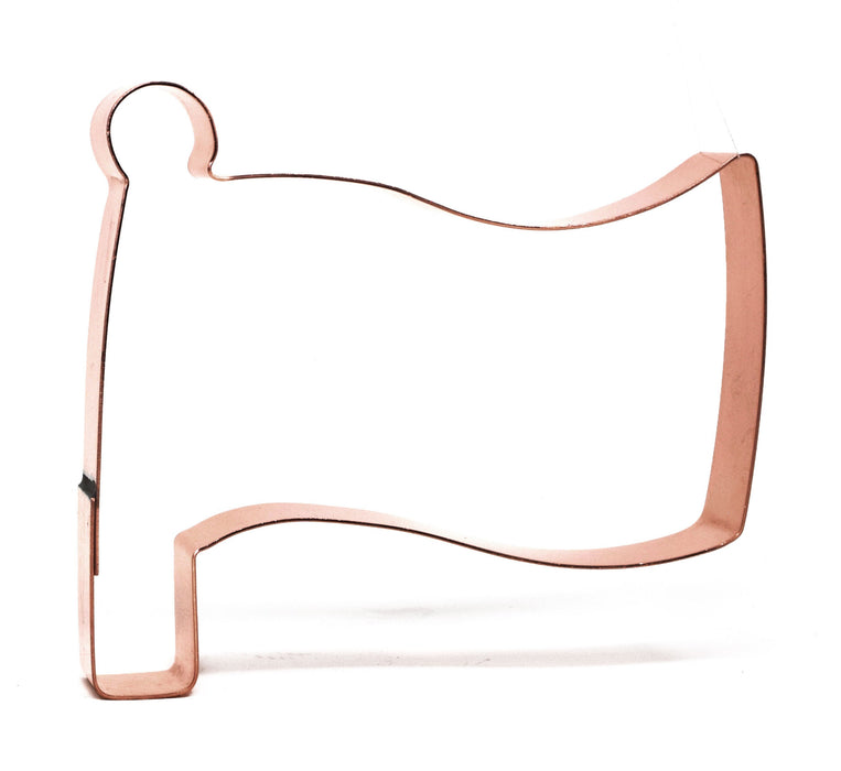 Copper Flag Cookie Cutter - Patriotic Design (4 x 3.5 inches) - Made in USA