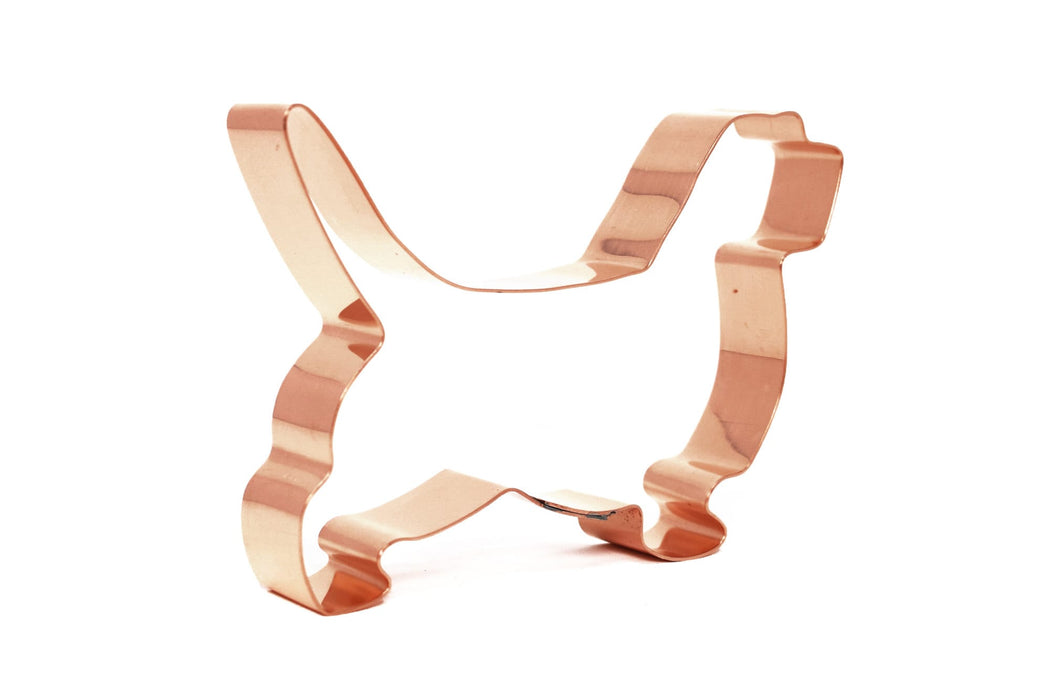 Copper Petit Basset Griffon Vendeen Dog Cookie Cutter, 4.75 x 3.25 inches, Made in USA