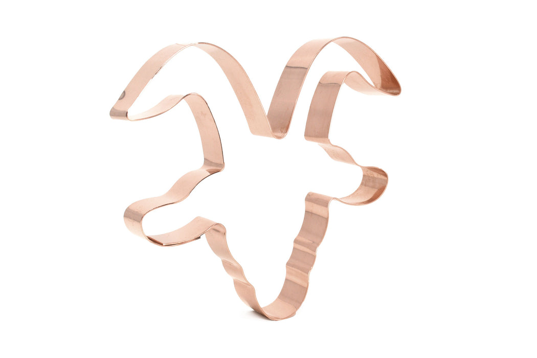 Copper Krampus Goat Head Cookie Cutter - Animal Design (4.5 x 4.75 inches) - Made in USA