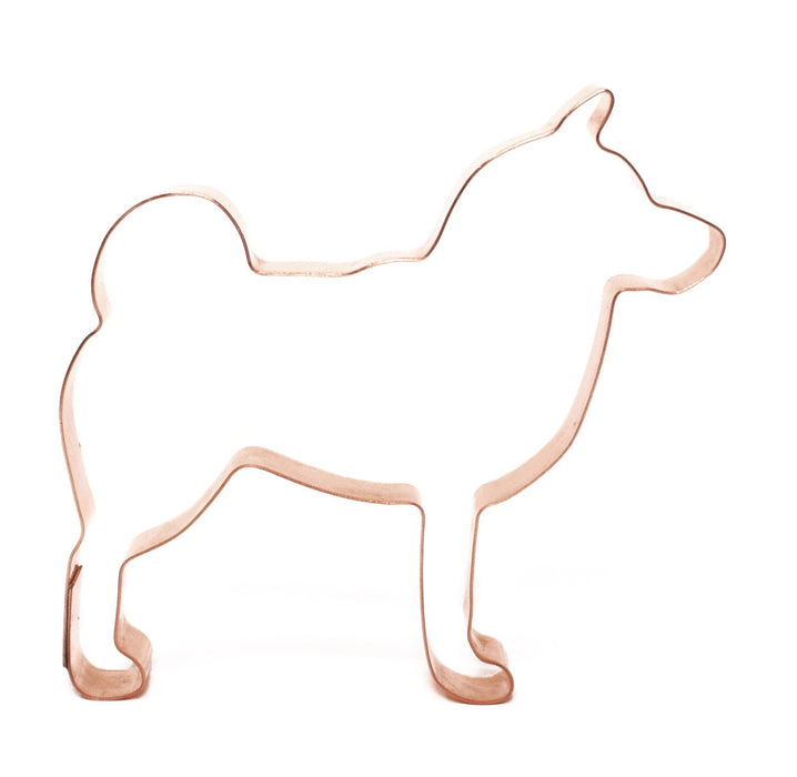 Copper Shiba Inu Cookie Cutter, Dog Cookie Cutter, 5 x 4.75 inches, Made in USA