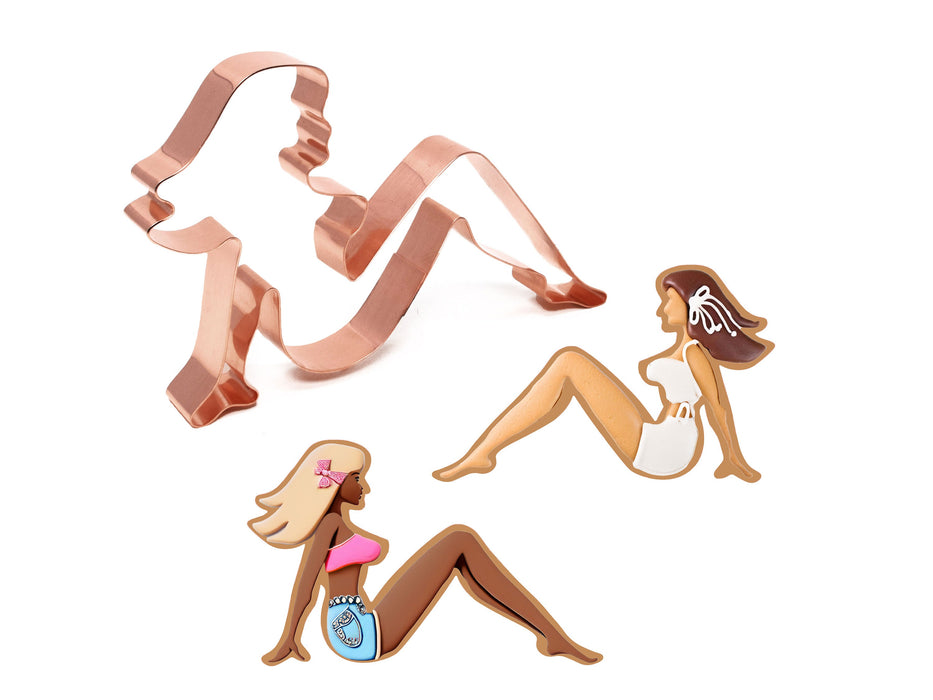 Copper Mudflap Lady Cookie Cutter - Adult Cookie Cutter, 6 x 3.75 Inches, Made in USA