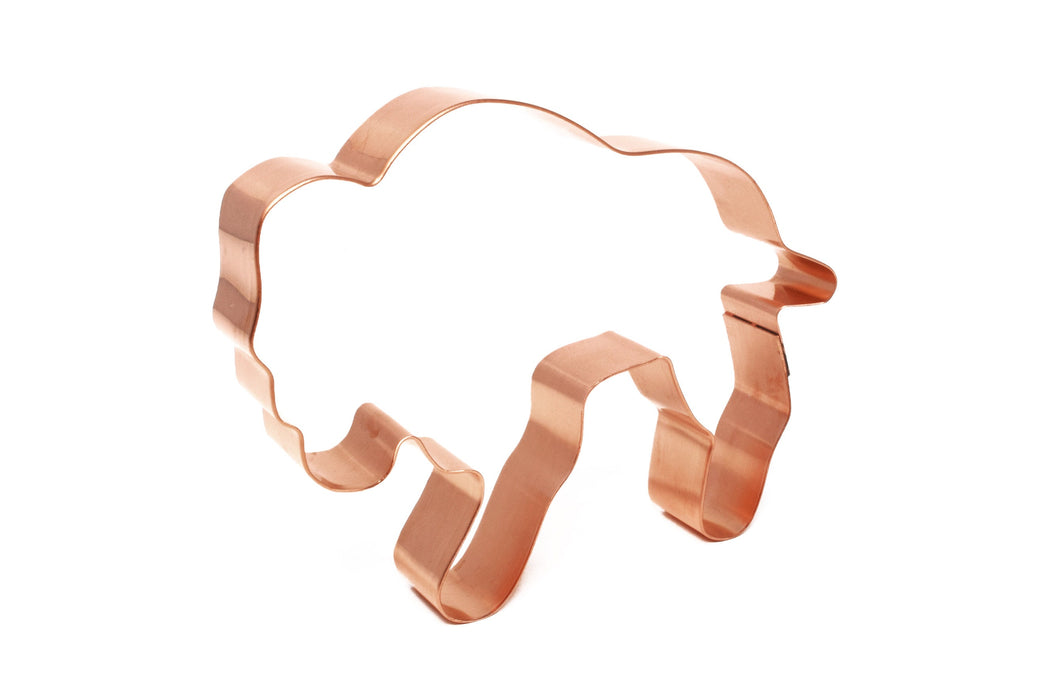 Copper Buffalo Cookie Cutter - Bison Design (4.5 x 3.5 inches) - Made in USA
