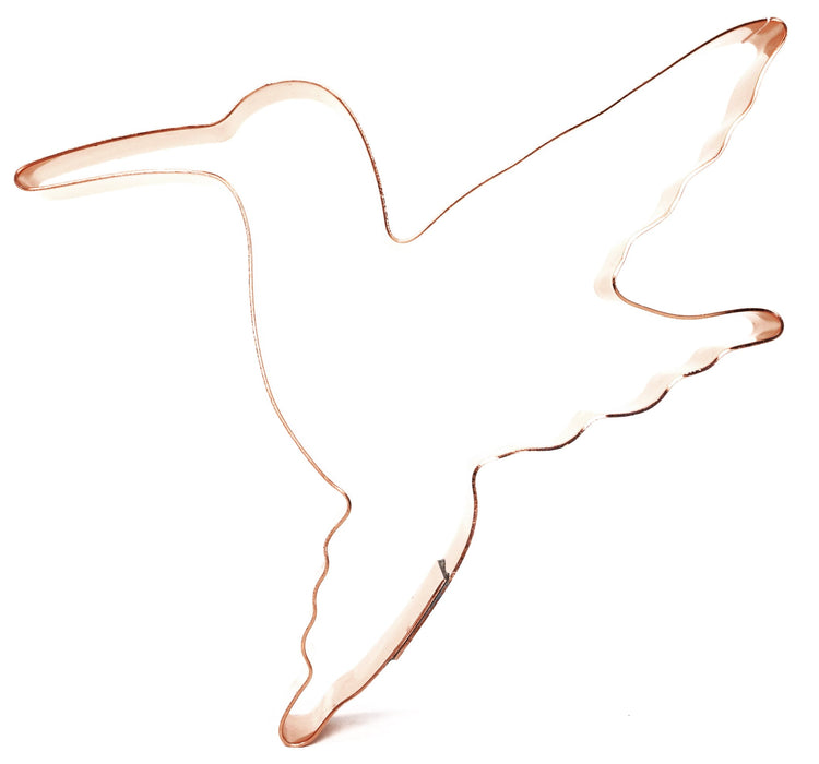 Copper Hummingbird Cookie Cutter - Bird Cookie Cutter, 5 x 4.75 inches, Made in USA