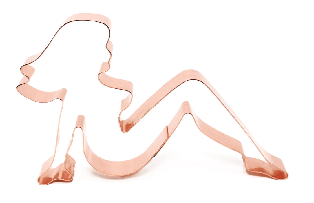 Copper Mudflap Lady Cookie Cutter - Adult Cookie Cutter, 6 x 3.75 Inches, Made in USA