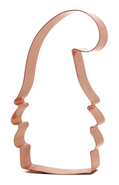 Simple Gnome Cookie Cutter 5 Inches Solid Copper, Handcrafted in USA