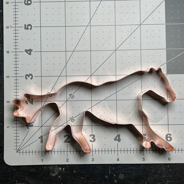 Copper Racehorse Cookie Cutter - Sports Cookie Cutter, 6.25 x 3.25 Inches, Made in USA
