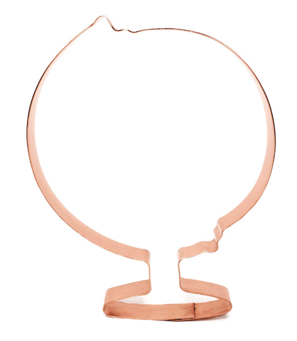 Copper World Globe Cookie Cutter – World Travel Design (4.25 X 5.25 inches)