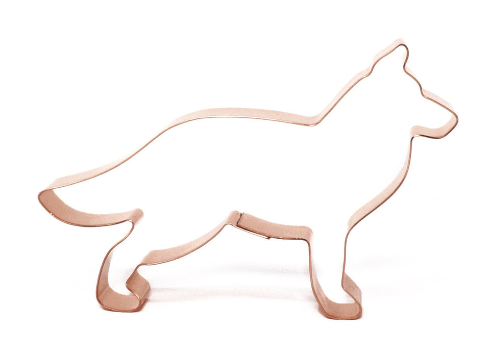 Copper German Shepherd Cookie Cutter - Dog Breed Design (5.5 x 3.75 inches) - Made in USA