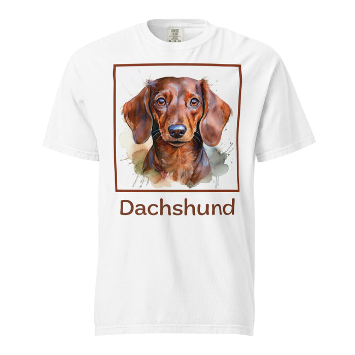Dachshund T-Shirt – Mens Watercolor Art Design - The Fussy Pup - 