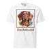 Dachshund T-Shirt – Mens Watercolor Art Design - The Fussy Pup - 